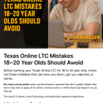 Texas Online LTC for 18 to 20 Year Olds: Mistakes to Avoid Before You Apply