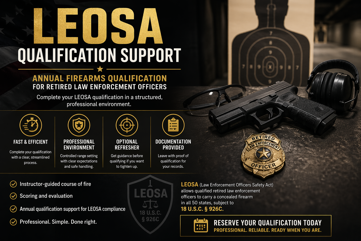 LEOSA Qualification Texas | Retired Officer Firearms Qualification