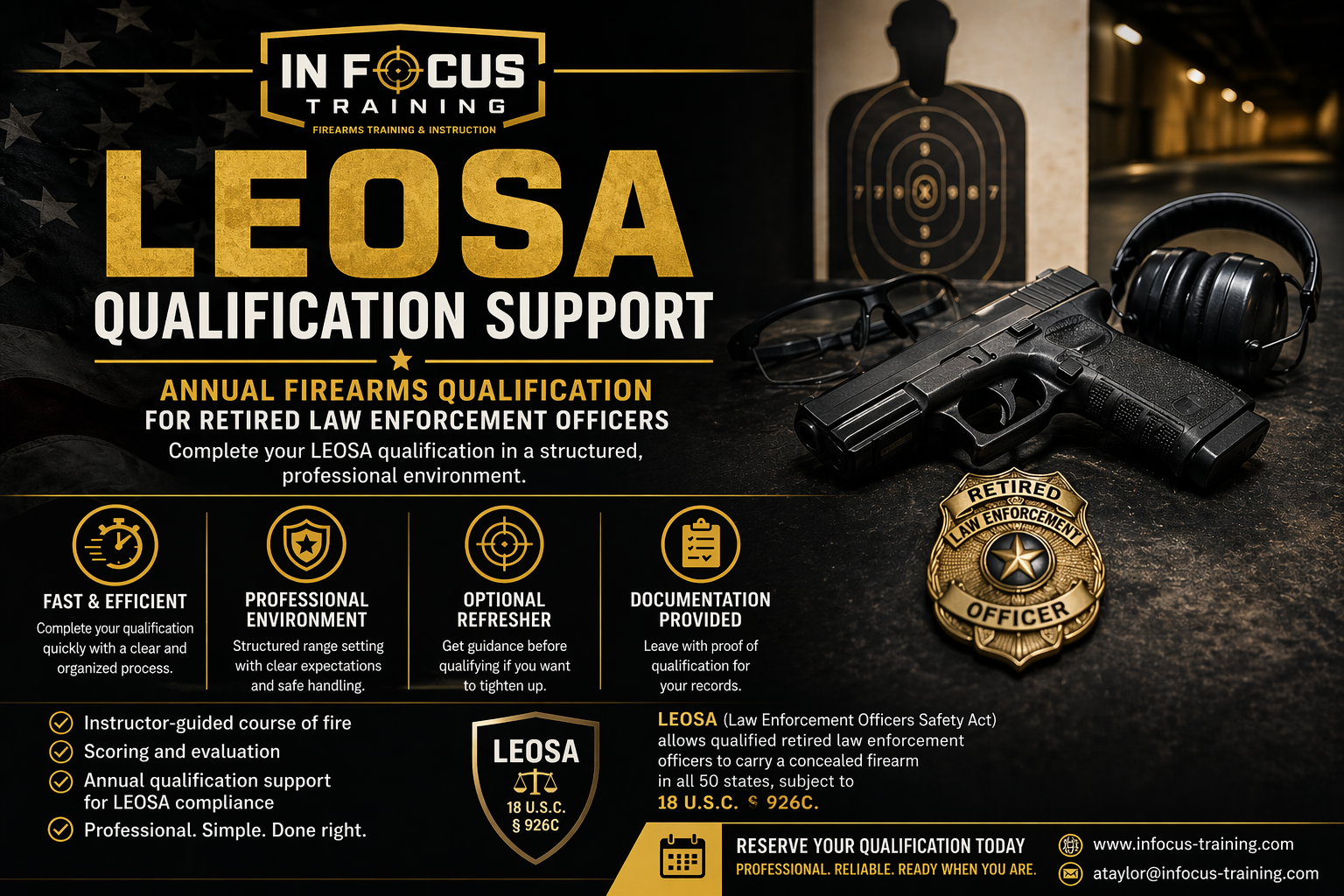 LEOSA requirements for retired officers